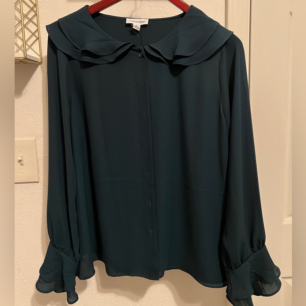 Ruffled collared long sleeve - Calvin Klein